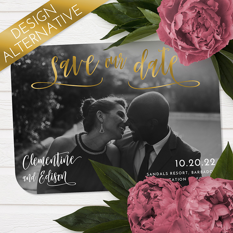 Clementine B&W Save the Date (foil)