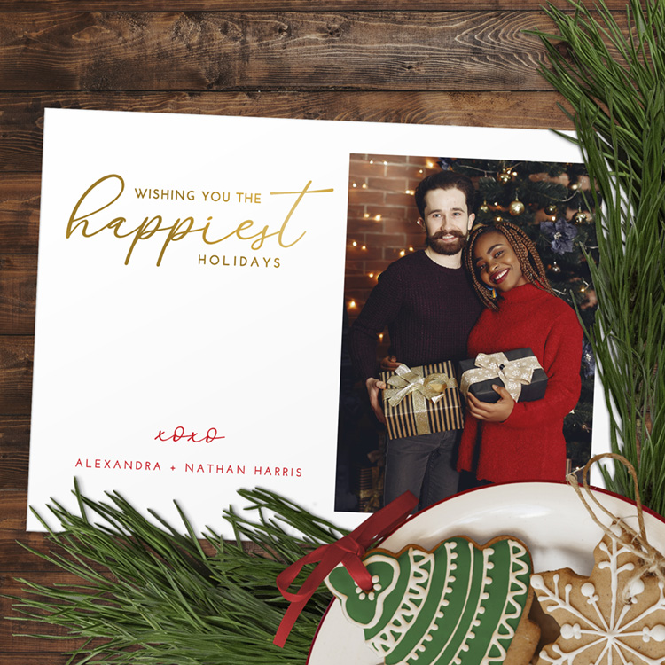 Happiest of Holidays Holiday Card (foil)