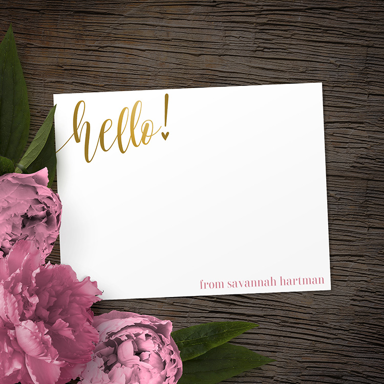 Hello! Note Card (foil)