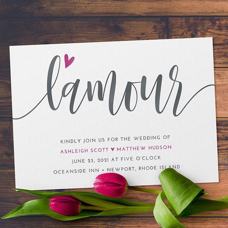 L'amour Wedding (letterpress)