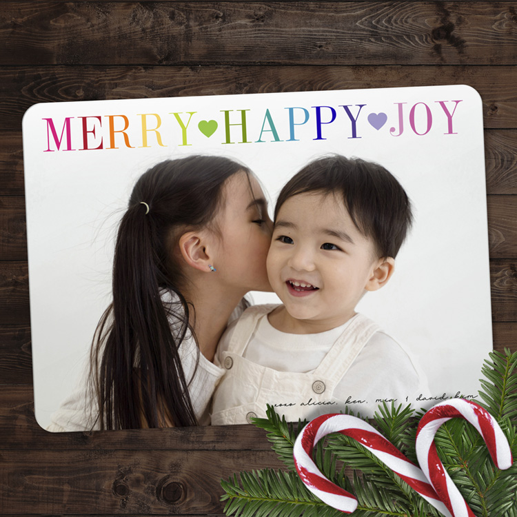 Merry Happy Joy Holiday Card