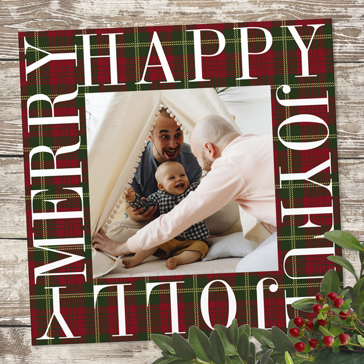 Merry Happy Joyful Jolly Holiday Card