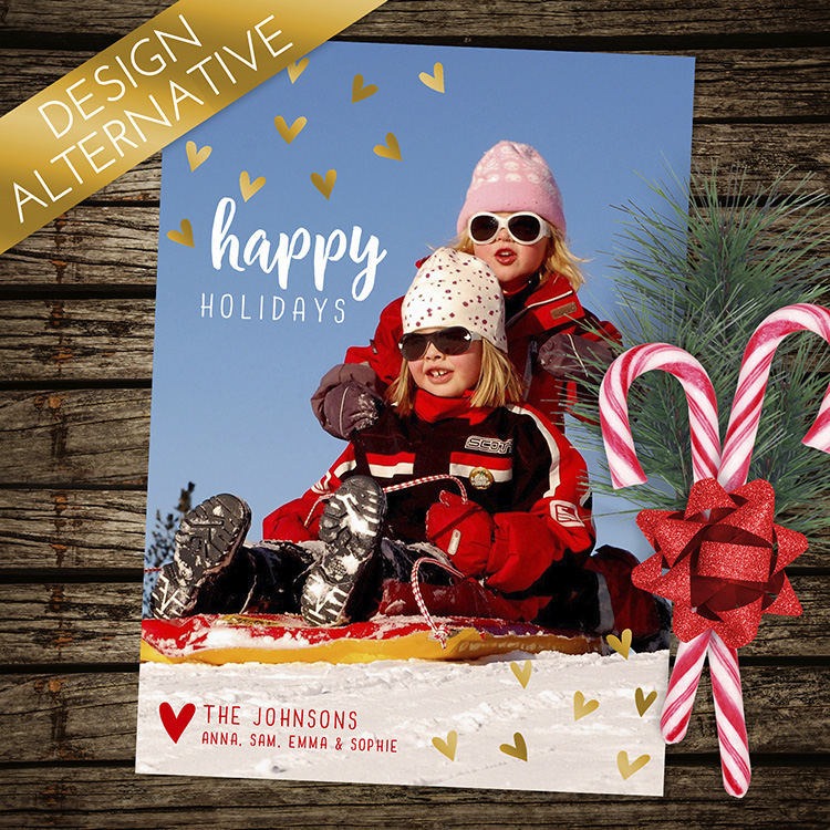 Tiny Hearts Holiday Card (foil)