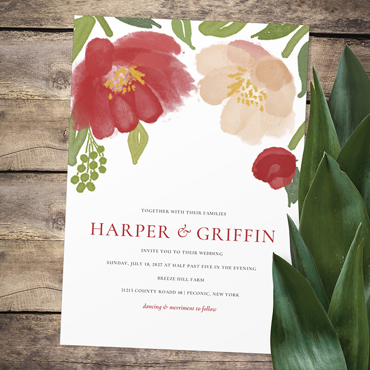 Watercolor Blossoms Wedding